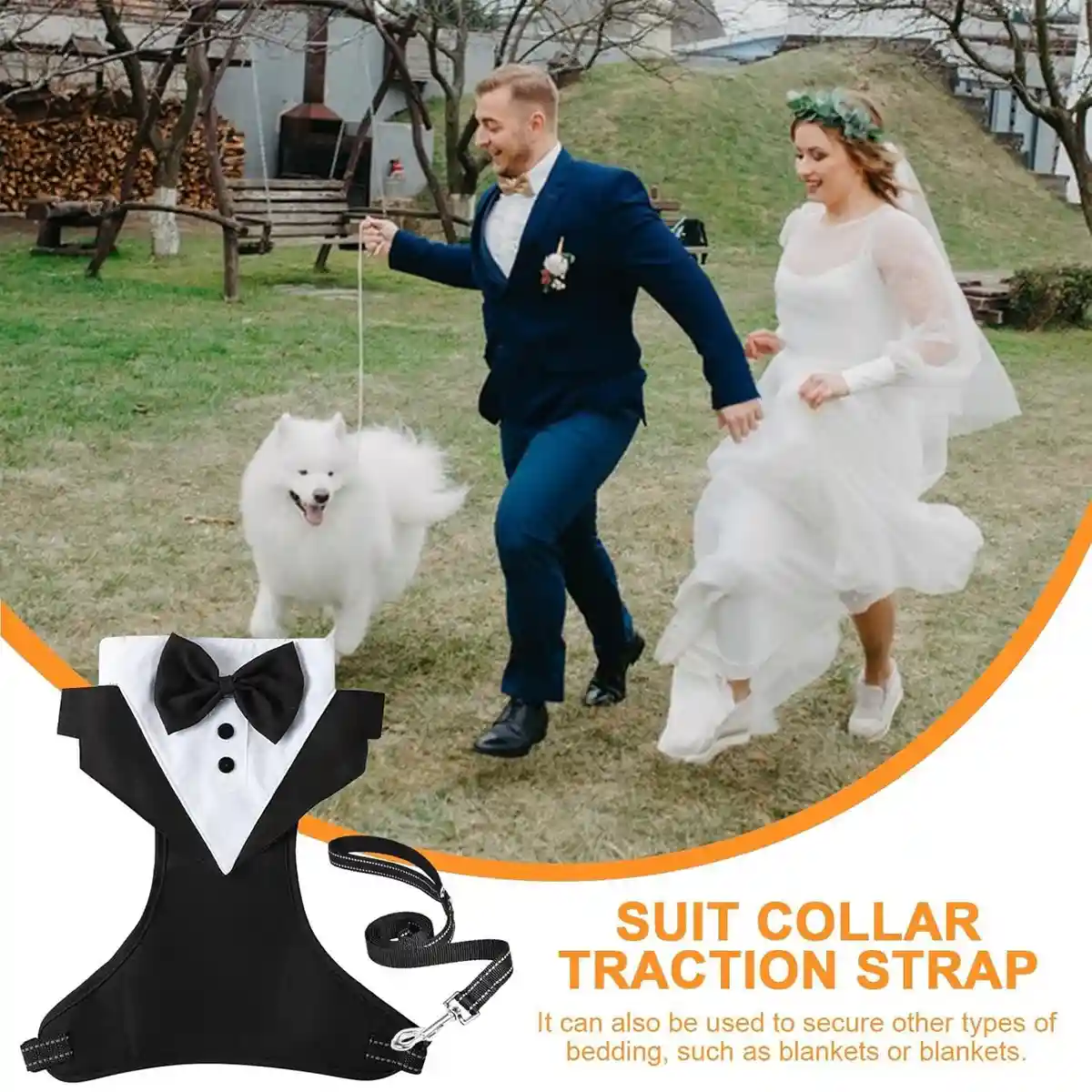 Adjustable Dog Harness and Leash Set with Bowtie No-Pull Vest Design - Image 6