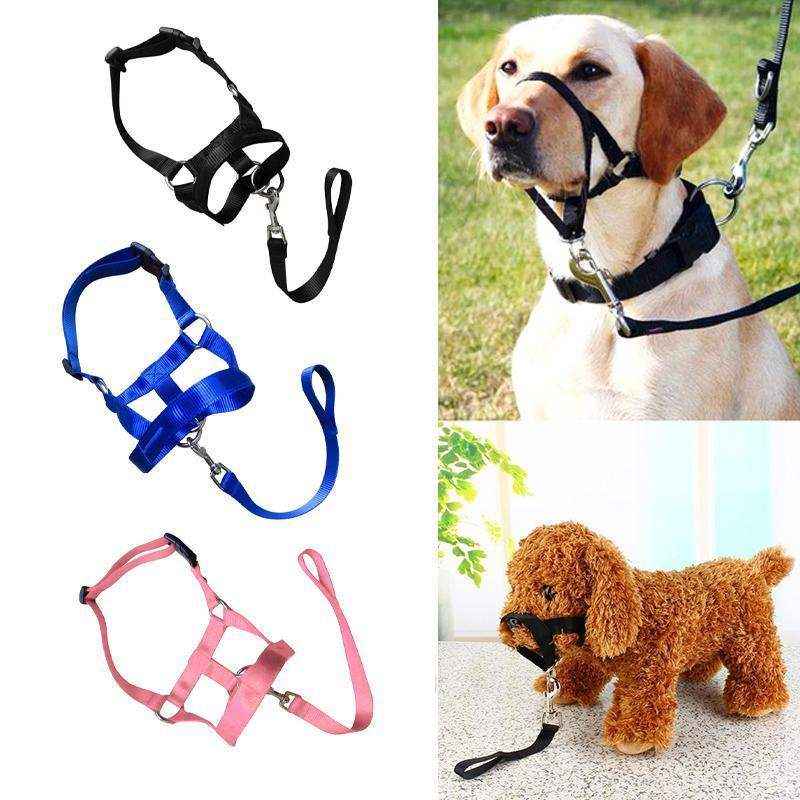 Adjustable Dog Muzzle Head Halter for Anti-Pull Training & Control