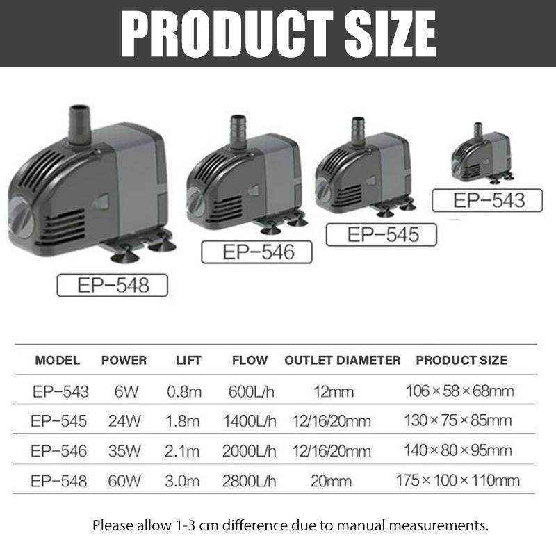 Adjustable Flow Aquarium Air Pump Quiet Fish Tank Oxygen Pump & Bubbler - Image 10