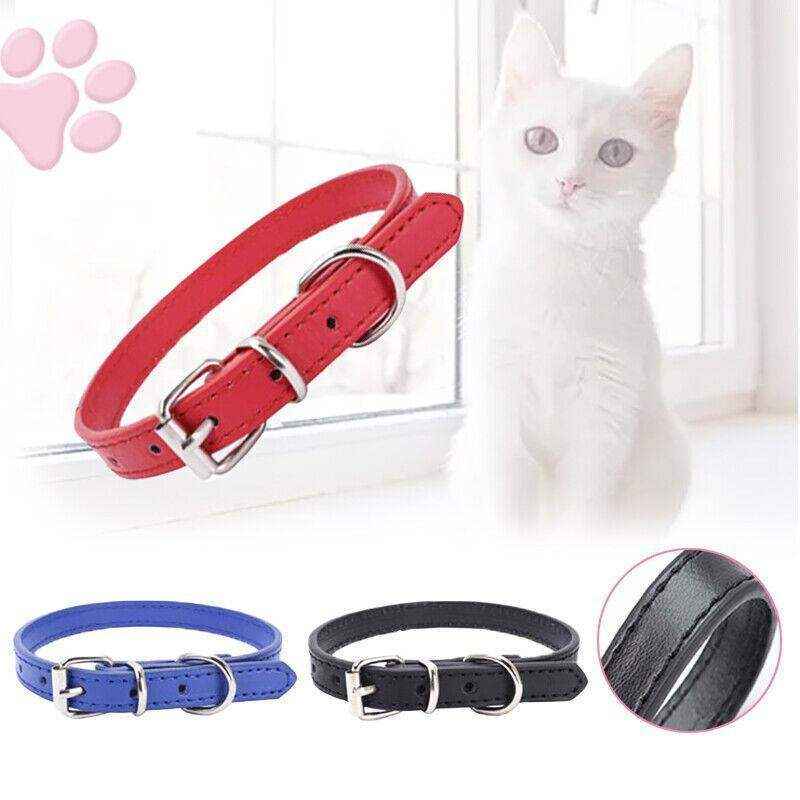 Adjustable Leather Pet Collar for Dogs & Cats Durable PU Leather in 3 Colours - Image 10