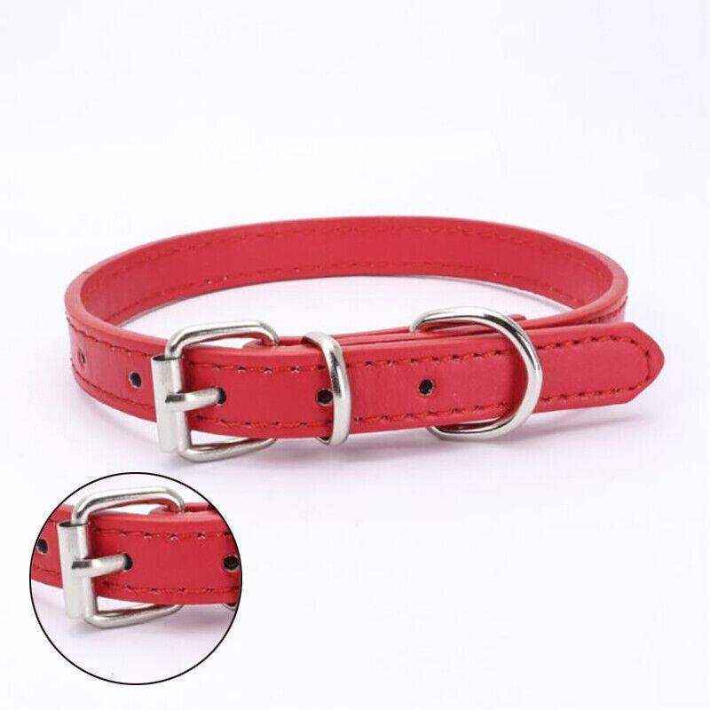 Adjustable Leather Pet Collar for Dogs & Cats Durable PU Leather in 3 Colours - Image 12