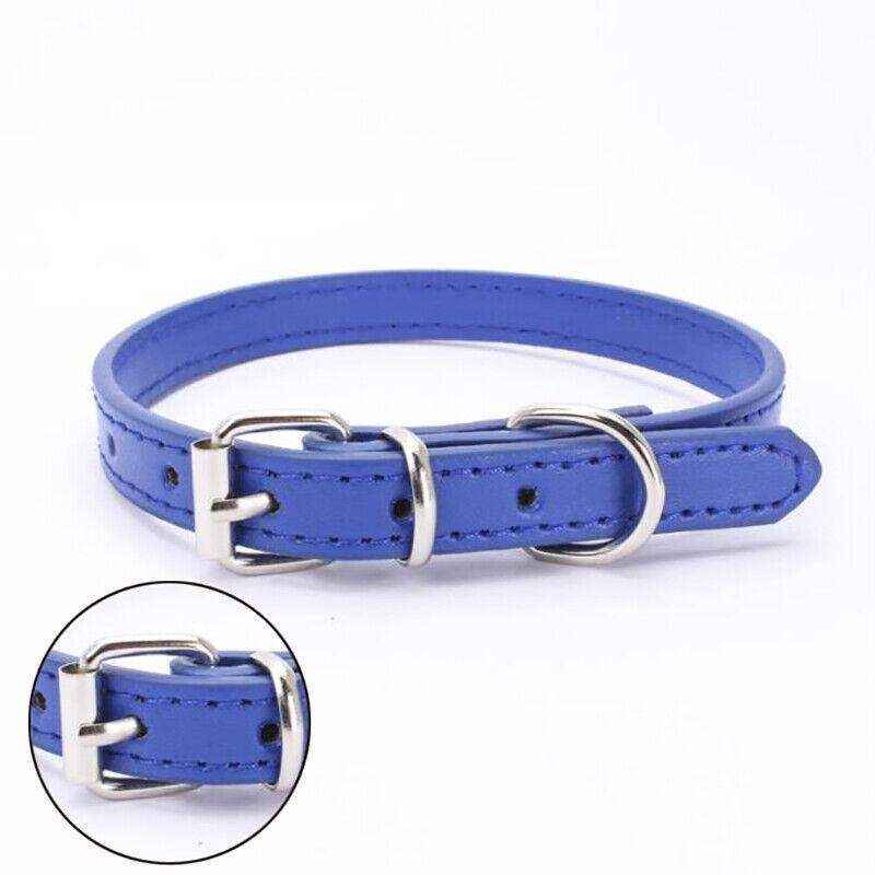 Adjustable Leather Pet Collar for Dogs & Cats Durable PU Leather in 3 Colours - Image 14