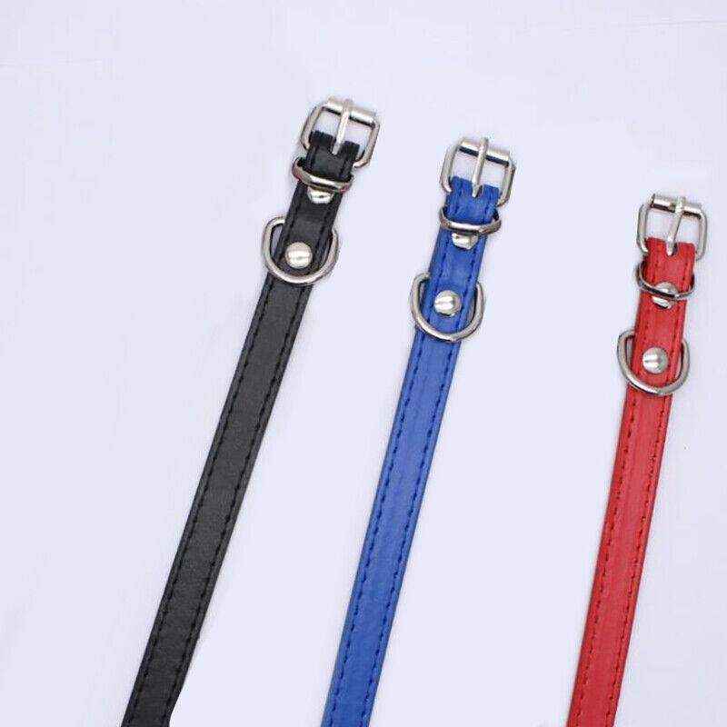 Adjustable Leather Pet Collar for Dogs & Cats Durable PU Leather in 3 Colours - Image 6