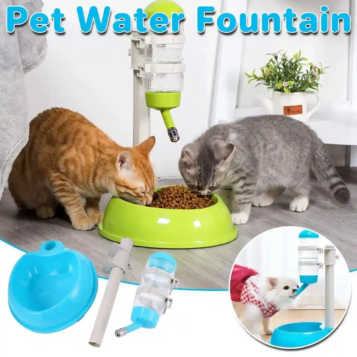 Adjustable Pet Bowl Set with Water Dispenser - Image 2