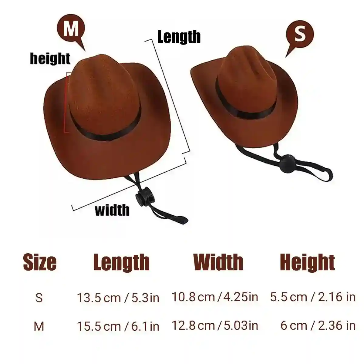 Adjustable Pet Cowboy Hat for Dogs and Cats Western Style Costume - Image 11