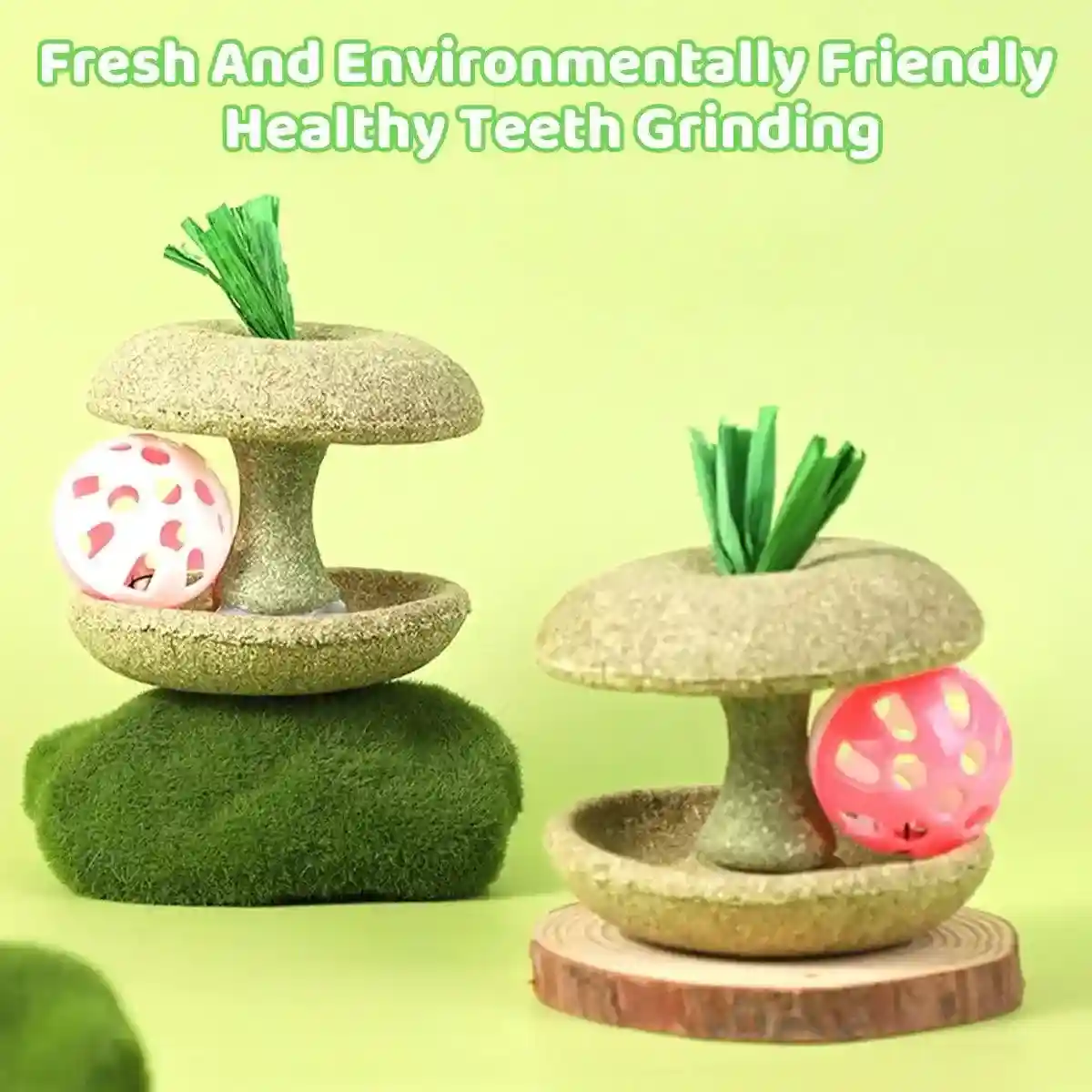 Apple Core Catnip Ball Toy for Interactive Play & Dental Health - Image 4