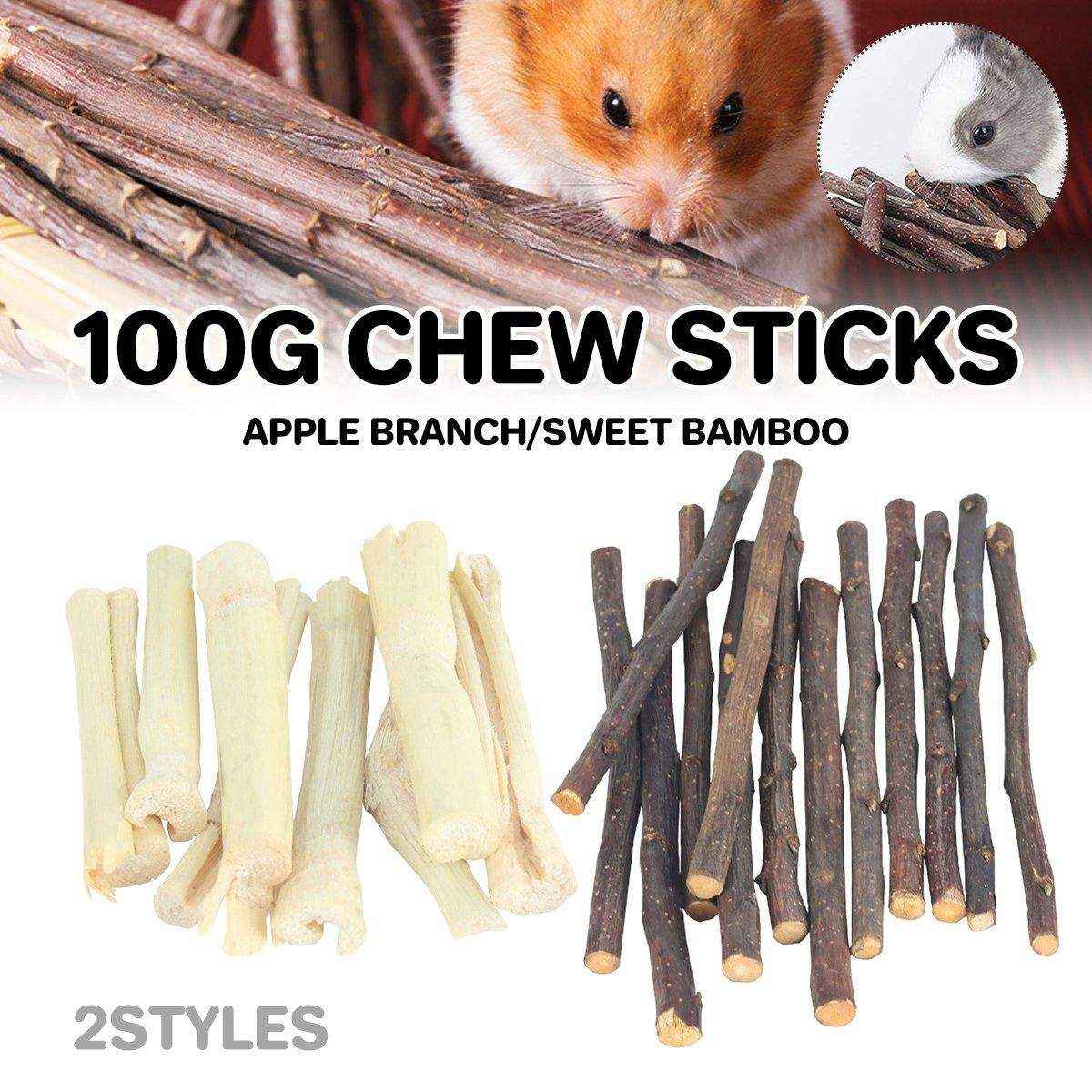 Natural Apple Sticks for Rabbits and Small Pet Chew Toy