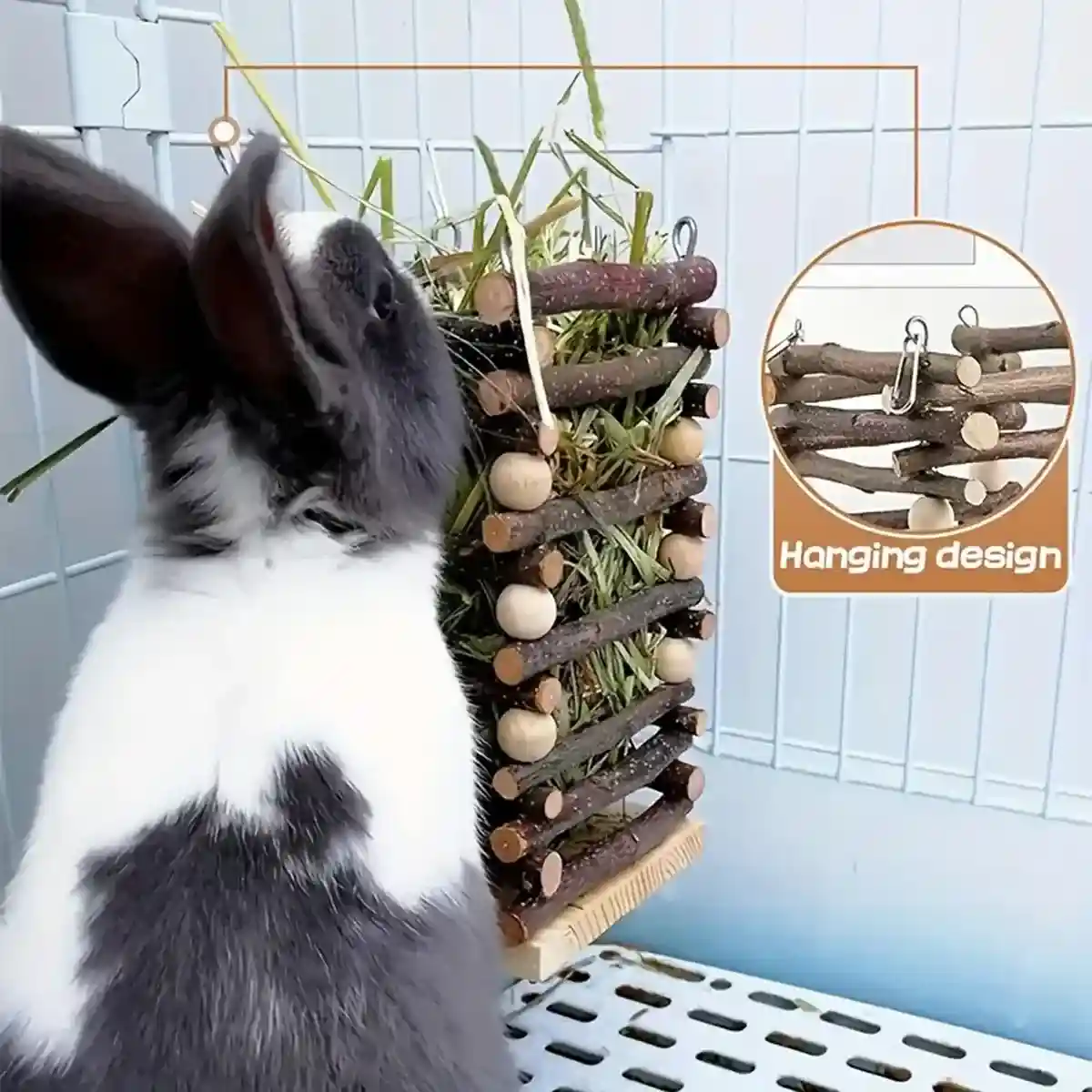Applewood Hay Rack Feeder for Rabbits & Small Pets - Image 10