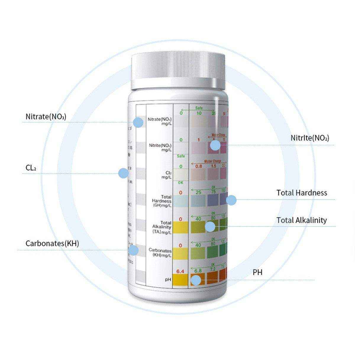 100pcs Comprehensive Aquarium Care with 7-in-1 Test Strips - Image 12