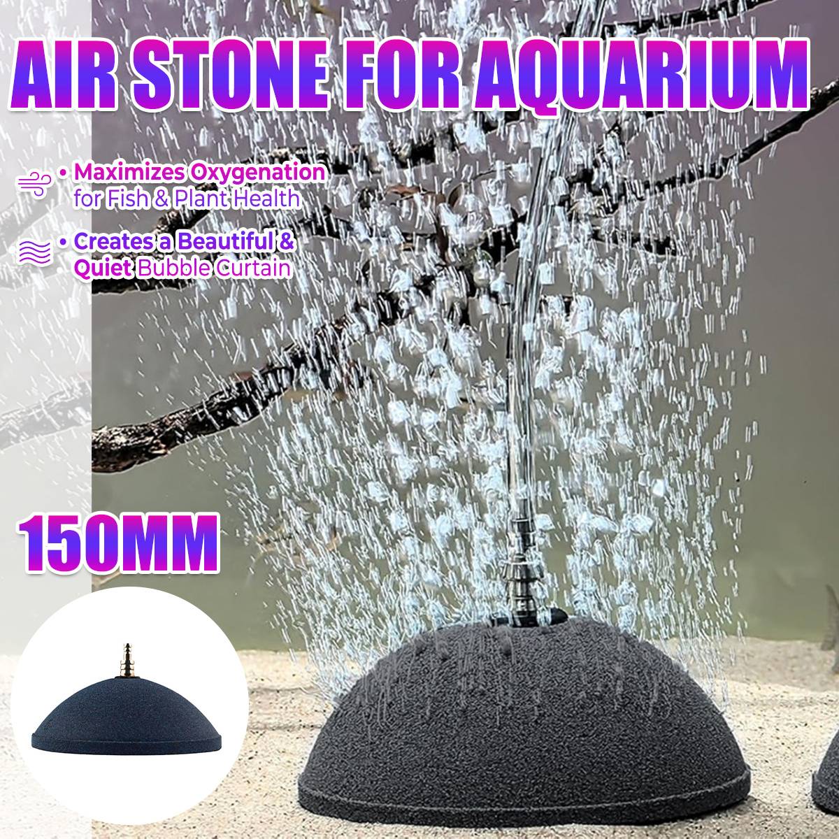 Aquarium Air Stone Diffuser 150mm - Image 2