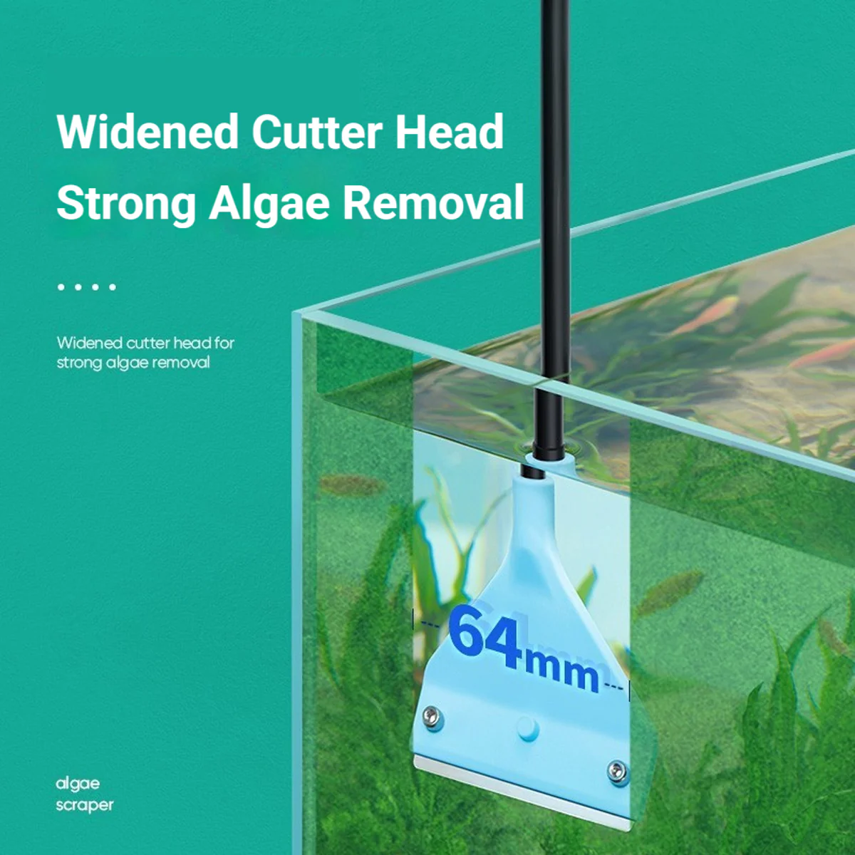 Aquarium Algae Scraper With Stainless Steel Blade - Image 4
