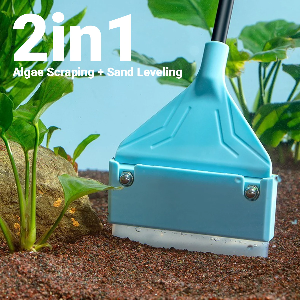 Aquarium Algae Scraper With Stainless Steel Blade - Image 7