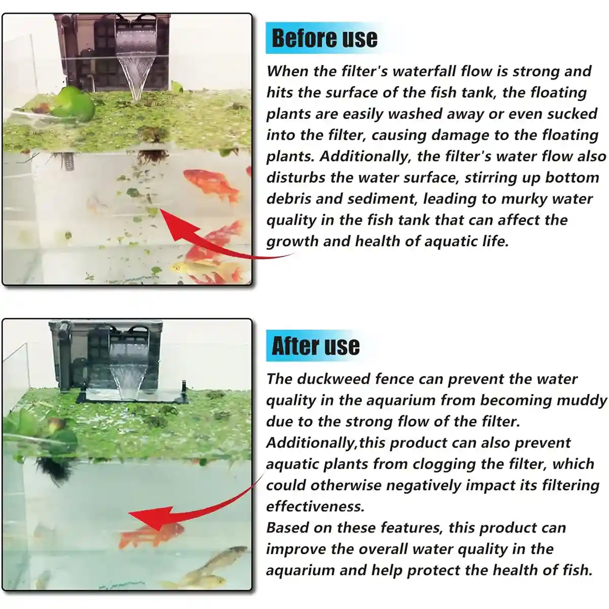 Adjustable Aquarium Floating Plant Corral Duckweed Divider Fence - Image 10