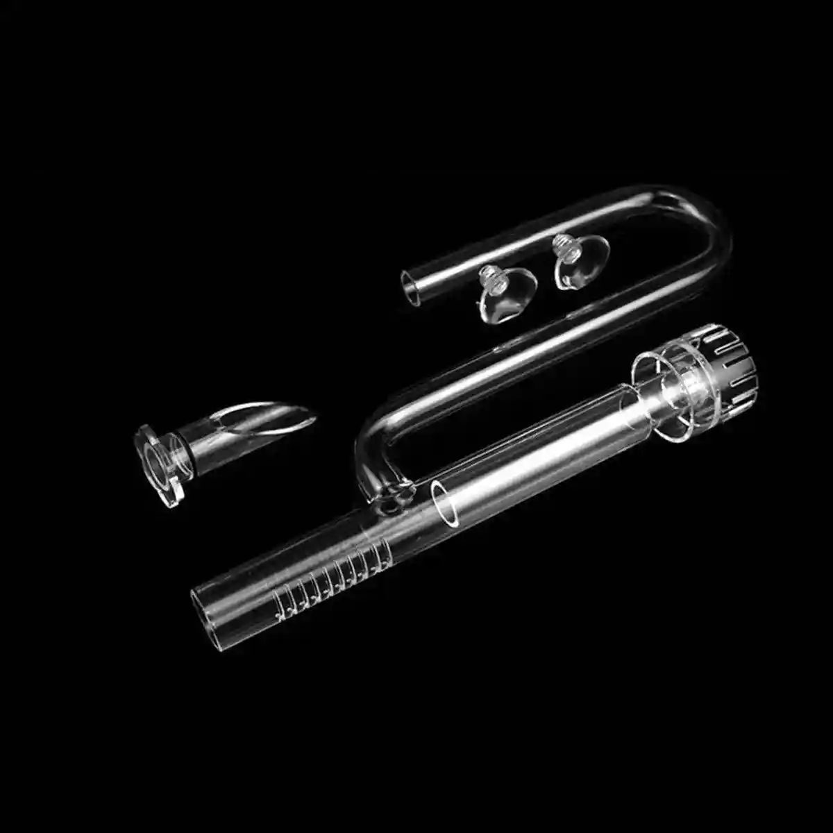 Aquarium Glass Inlet Outlet Pipe Fish Tank Filter Oil Film Remover Plant Holder - Image 12