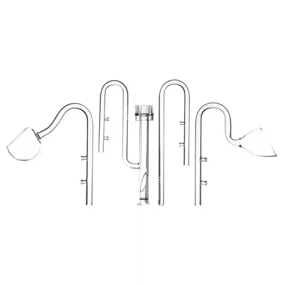 Aquarium Glass Inlet Outlet Pipe Fish Tank Filter Oil Film Remover Plant Holder - Image 2