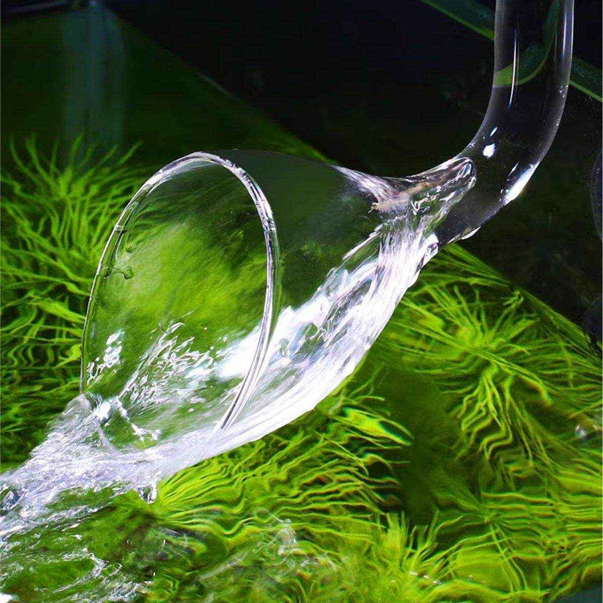 Aquarium Glass Inlet Outlet Pipe Fish Tank Filter Oil Film Remover Plant Holder - Image 3