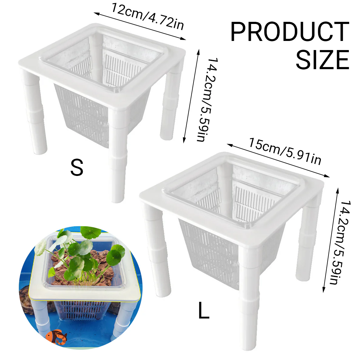 Aquarium Hydroponic Planting Basket Aquatic Plant Holder - Image 3