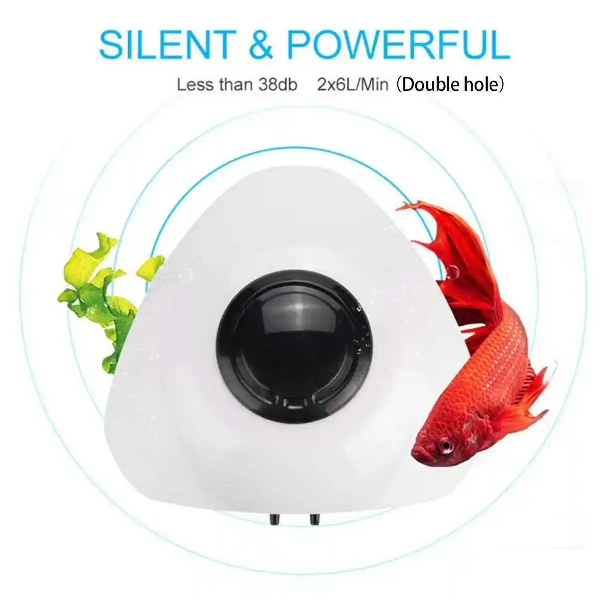Aquarium Oxygen Pump Quiet Adjustable Bubbler for Fish Tank - Image 5
