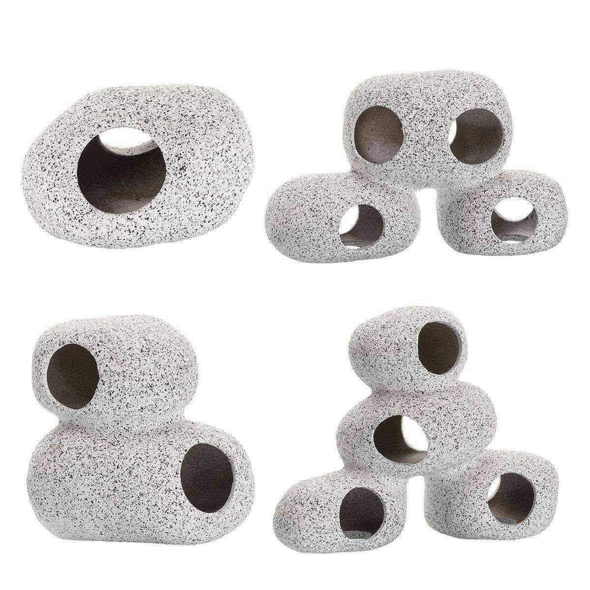 Clay Aquarium Rocks Cave Decoration Pieces Shrimp House - Image 2