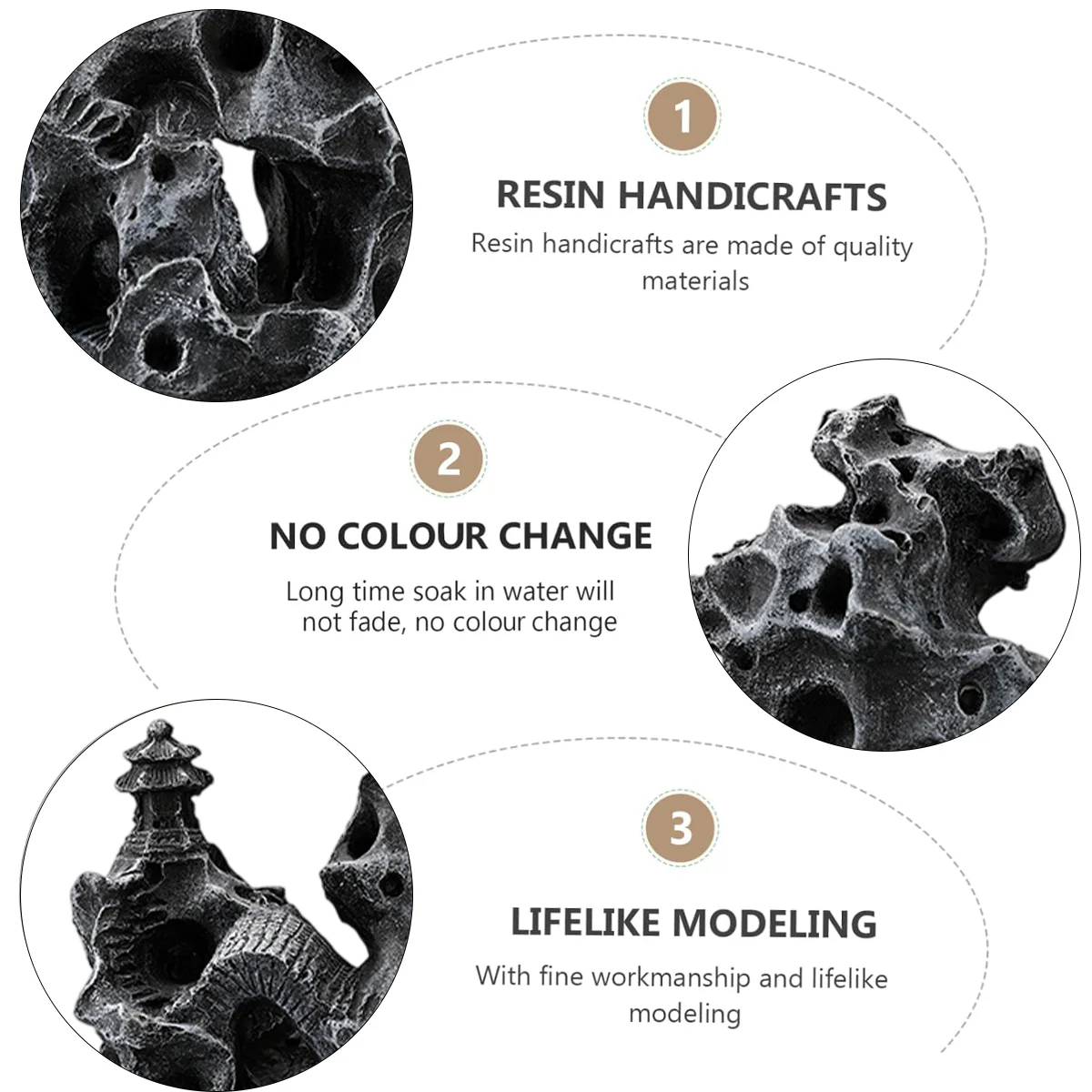 Aquarium Rock Ornament Resin Landscaping Decoration - Image 10