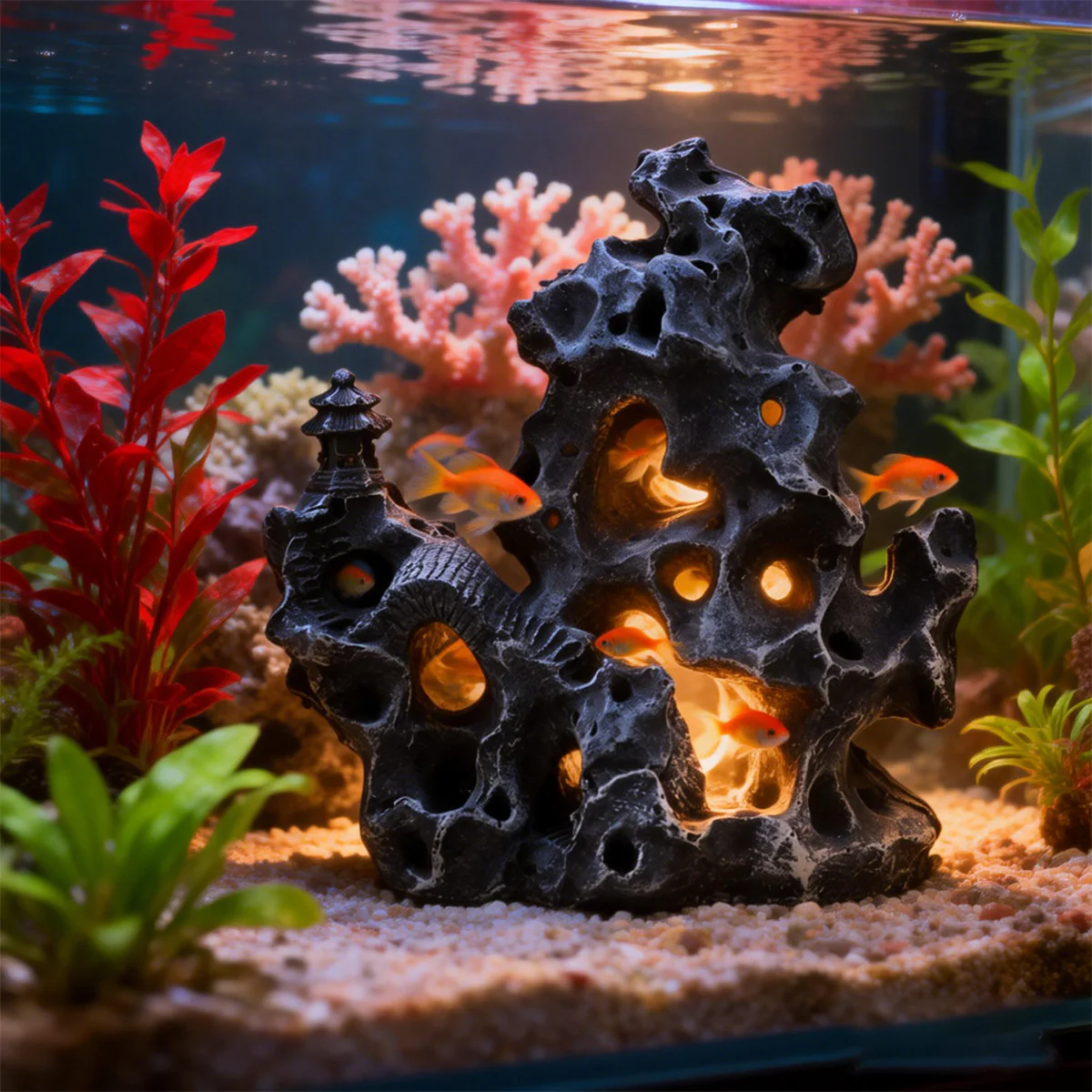Aquarium Rock Ornament Resin Landscaping Decoration - Image 11