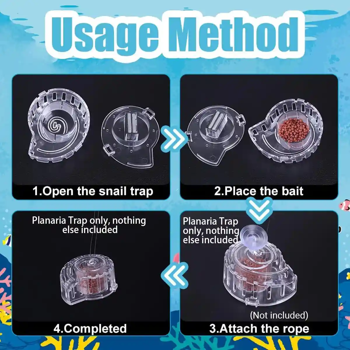 Aquarium Snail Catcher Transparent PC Trap Safe & Effective for Fish Tanks - Image 6