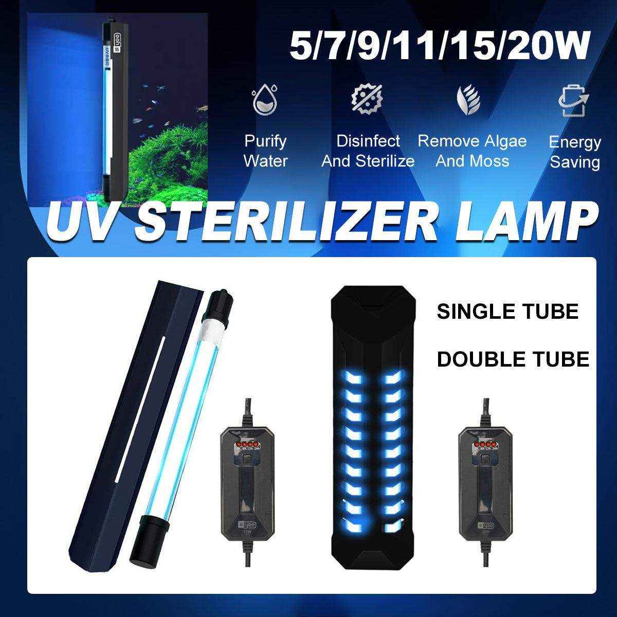Fish Tank UV Fish Pond Water Purification Algae Removal Diving Sterilization Lamp - Image 15