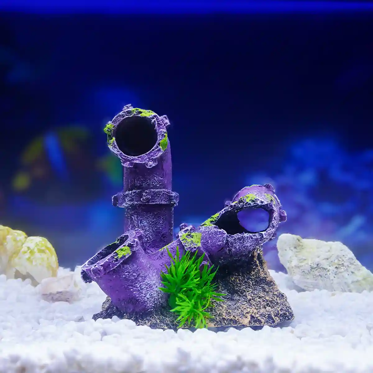 Aquarium Broken Pipe Ornament Resin Fish Tank Decoration - Image 5