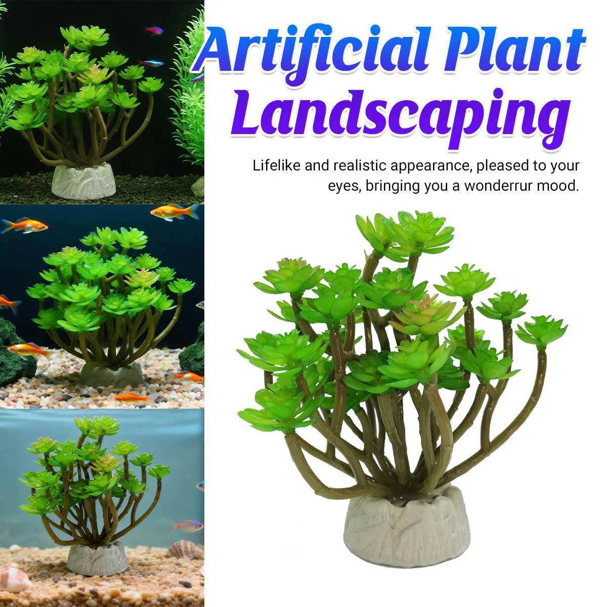 Artificial Aquarium Plant Resin Fish Tank Decor