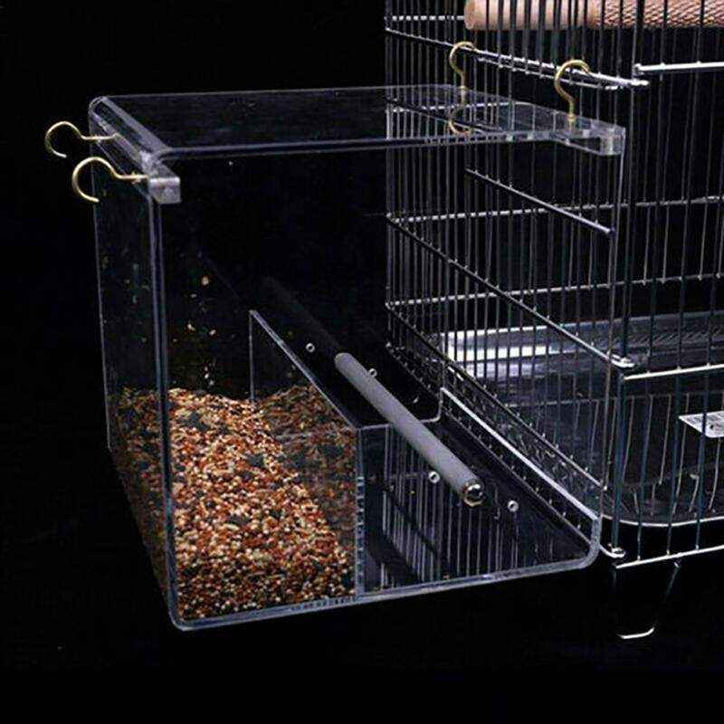 Acrylic Automatic Parrot Bird Feeder 13*13*11cm - Image 6