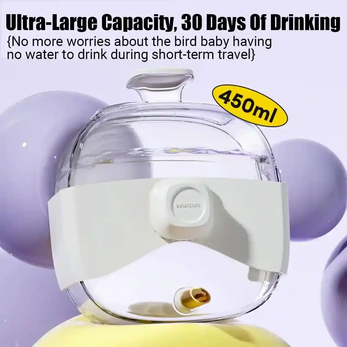 450ml Parrot Water Bottle Bird Drinker Feeder Large Capacity for Birds and Pet - Image 5