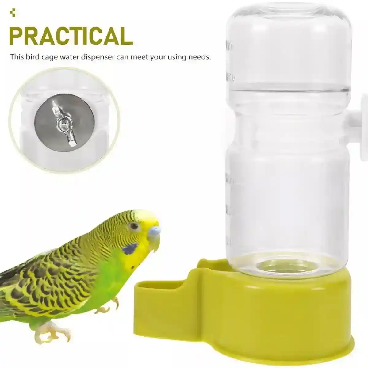 Automatic Bird Water Feeder Convenient Cage Attachment & Easy Refill - Image 12