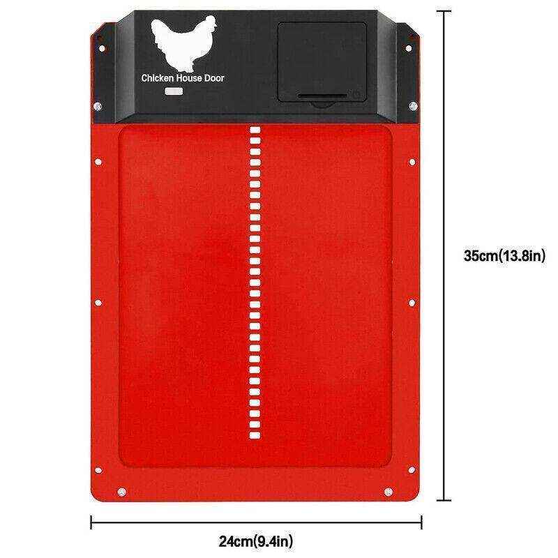 Reliable Automatic Chicken Coop Door with Light Sensor 35x24xcm - Image 3