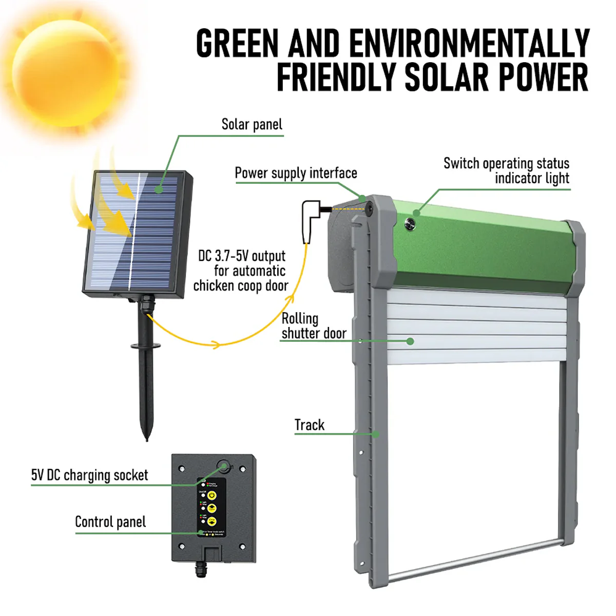 Automatic Chicken Coop Door Solar Powered Smart Chicken Door - Image 10