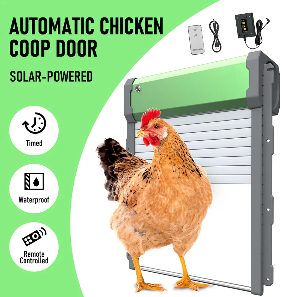 Automatic Chicken Coop Door Solar Powered Smart Chicken Door - Image 6