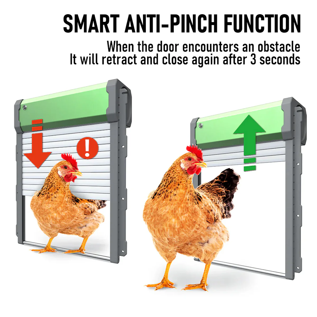 Automatic Chicken Coop Door Solar Powered Smart Chicken Door - Image 9