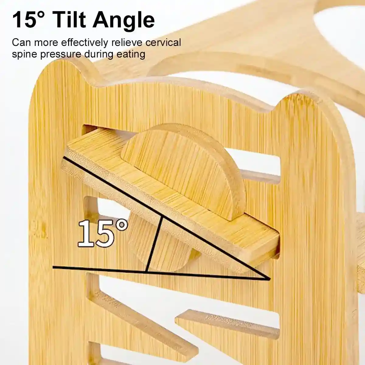 Adjustable Bamboo Pet Feeder with Stainless Steel Bowls - Image 9
