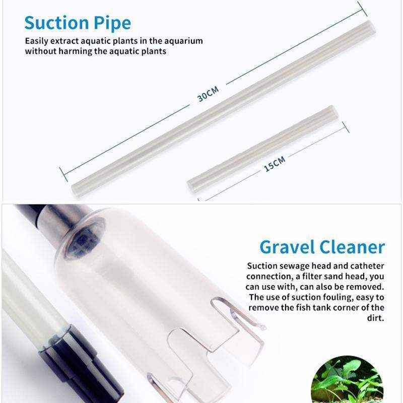 Battery-Powered Aquarium Gravel Cleaner Efficient Fish Tank Gravel Vacuum Syphon - Image 10