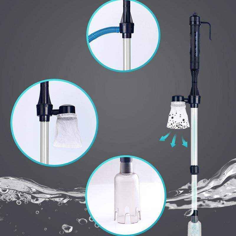 Battery-Powered Aquarium Gravel Cleaner Efficient Fish Tank Gravel Vacuum Syphon - Image 7