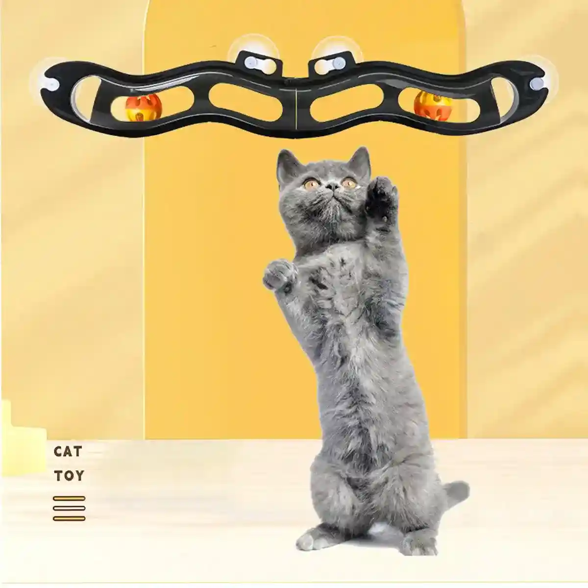 Bell Track Cat Toy with Rolling Ball and Bell Interactive Pet Toy - Image 12