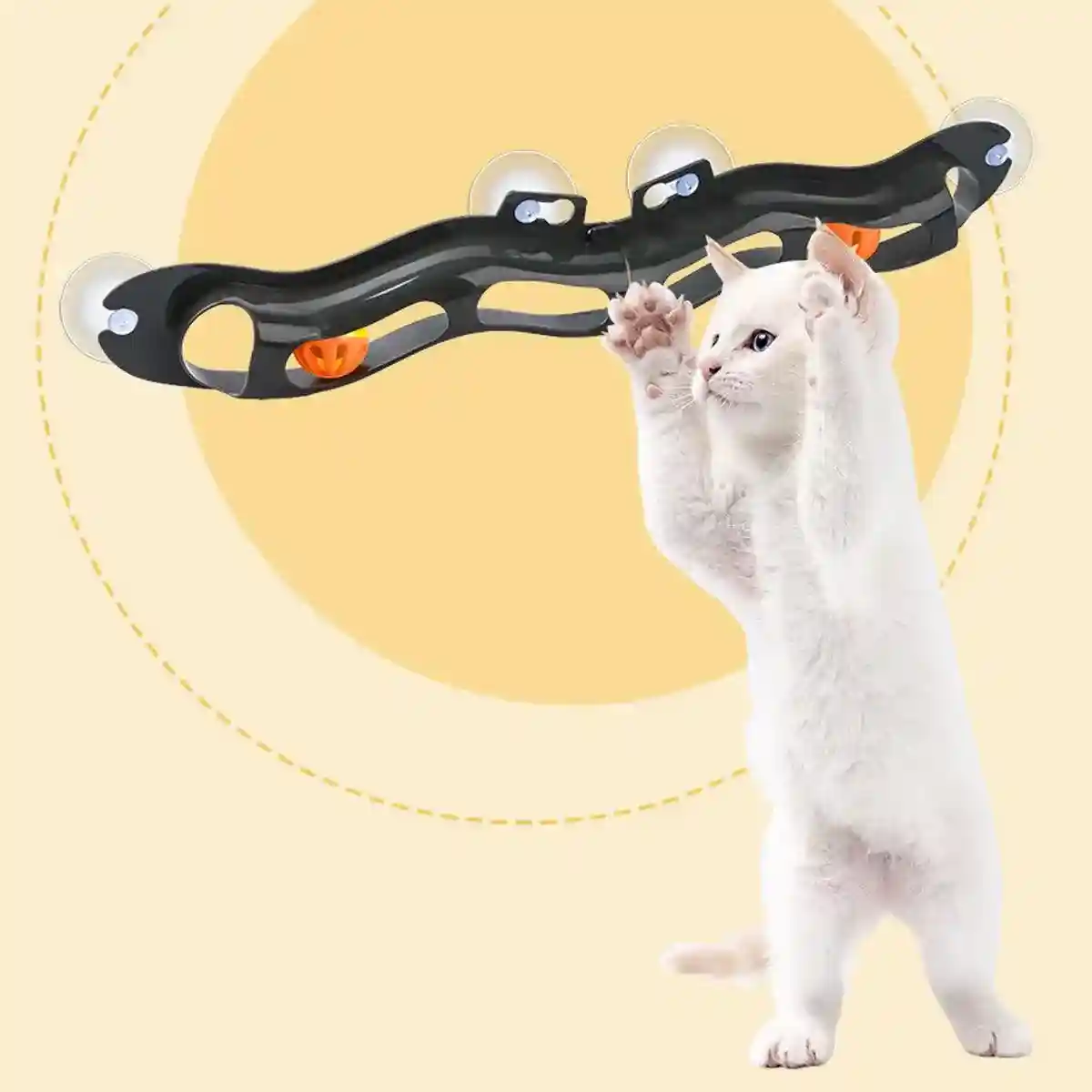 Bell Track Cat Toy with Rolling Ball and Bell Interactive Pet Toy - Image 5