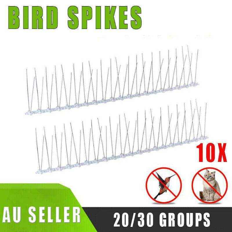 10pcs Stainless Steel Outdoor Bird Deterrent Spikes for Roof & Fence Protection - Image 4