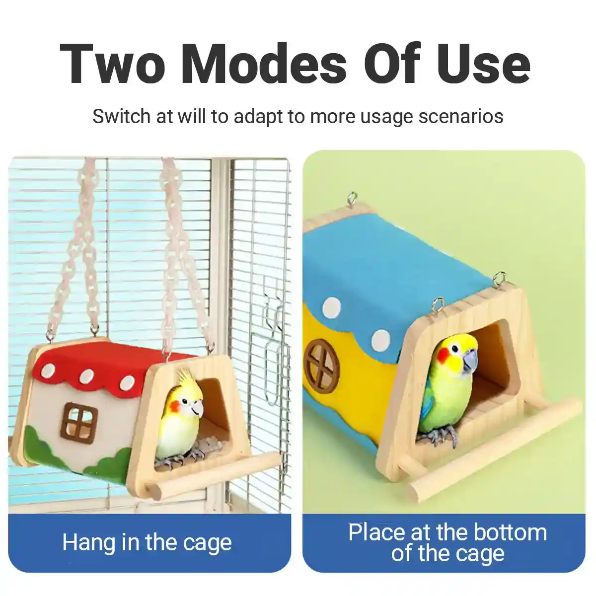 Bird Felt House Parrot Nest Cage Bed - Image 9