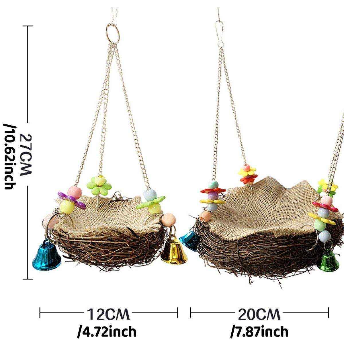 Small and Medium-Sized Bird Swing Toy Parrot Rattan Nest - Image 7