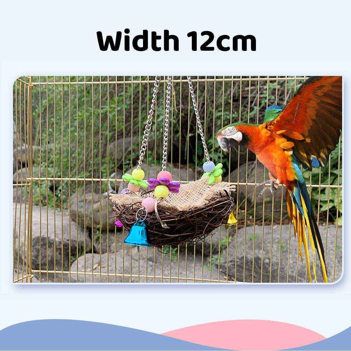Small and Medium-Sized Bird Swing Toy Parrot Rattan Nest - Image 9