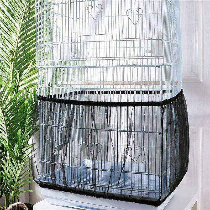 Shell Skirt Mesh Cover Pet Bird Cage Guard Nylon Net Seed Catcher - Image 6