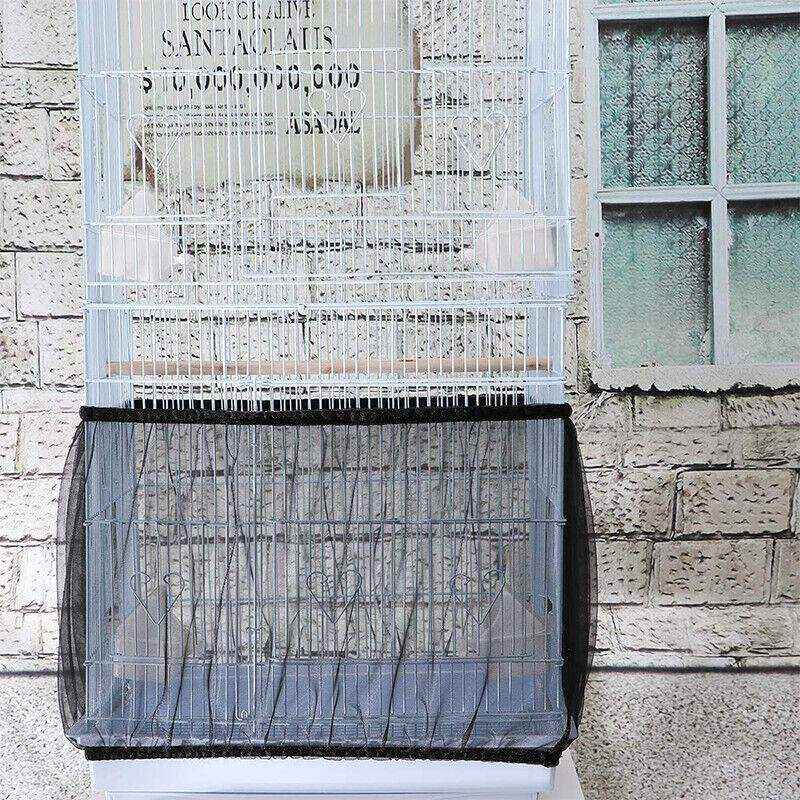 Shell Skirt Mesh Cover Pet Bird Cage Guard Nylon Net Seed Catcher - Image 9