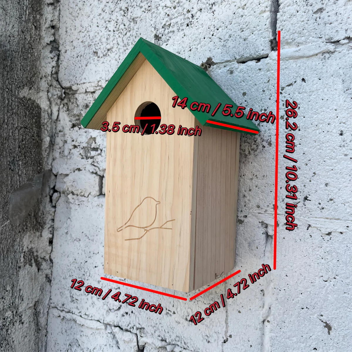 Birdhouse Hangable Outdoor Bird House Natural Ventilation Bird Nest - Image 4
