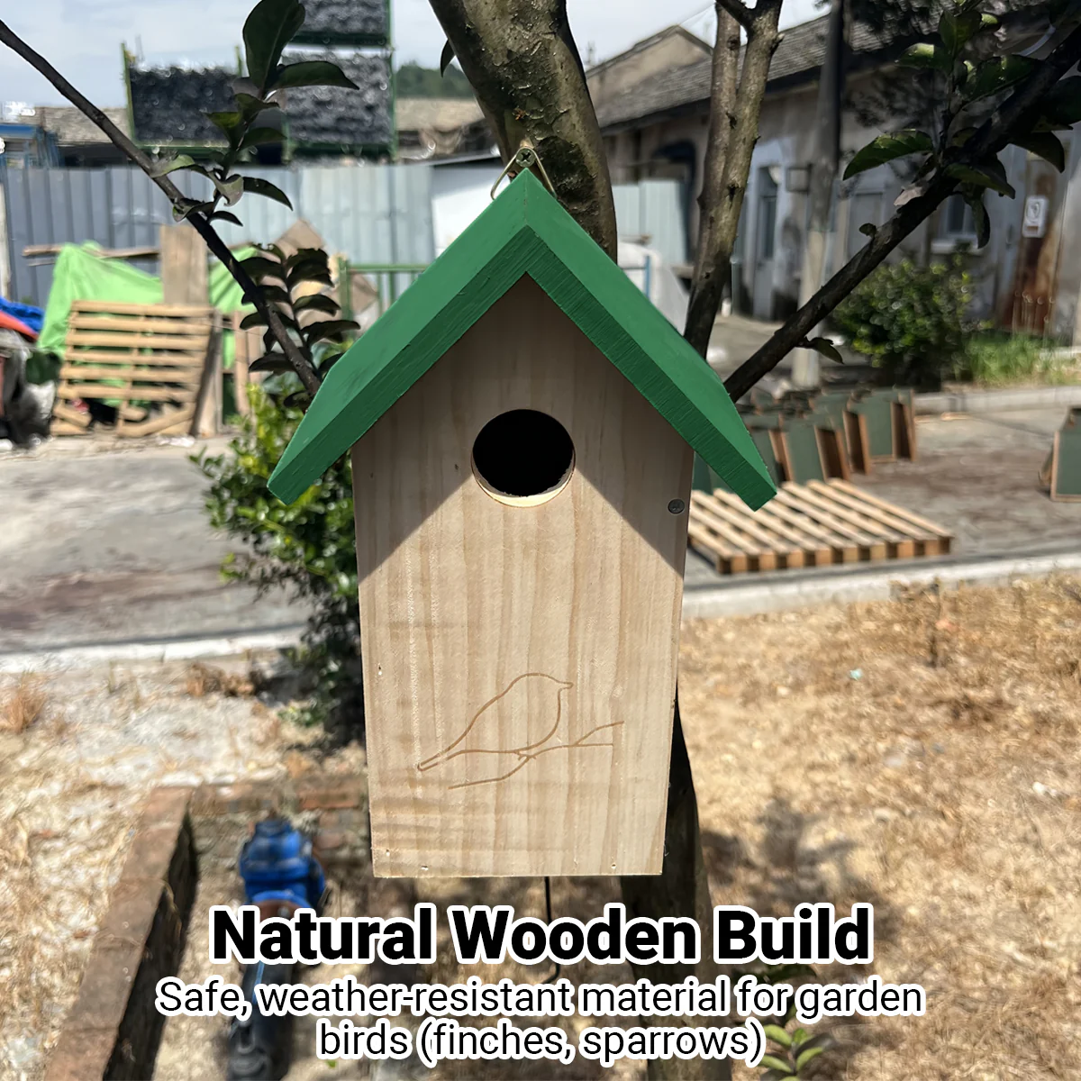 Birdhouse Hangable Outdoor Bird House Natural Ventilation Bird Nest - Image 9