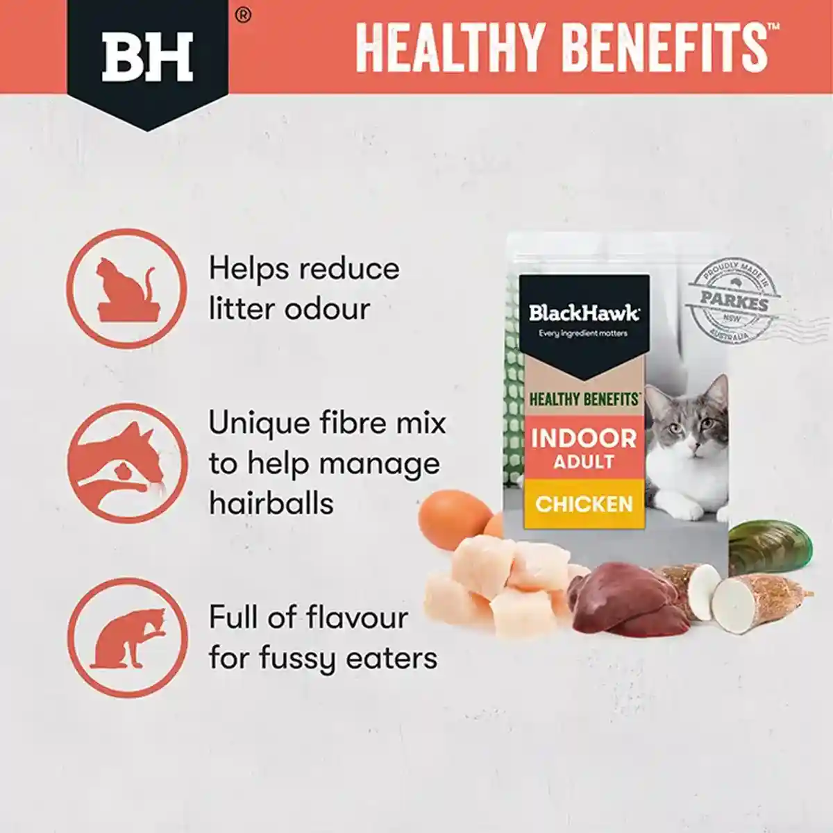 Black Hawk Healthy Benefits Dry Cat Food Adult Indoor Chicken 4kg/8kg - Image 9